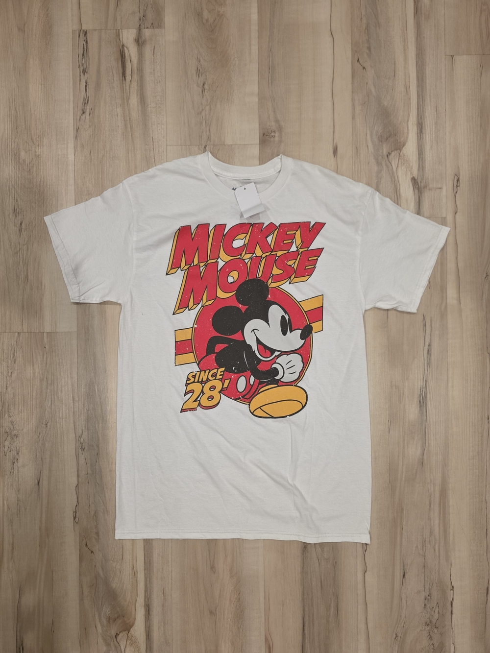 Disney White Mickey Mouse Retro Graphic Tee